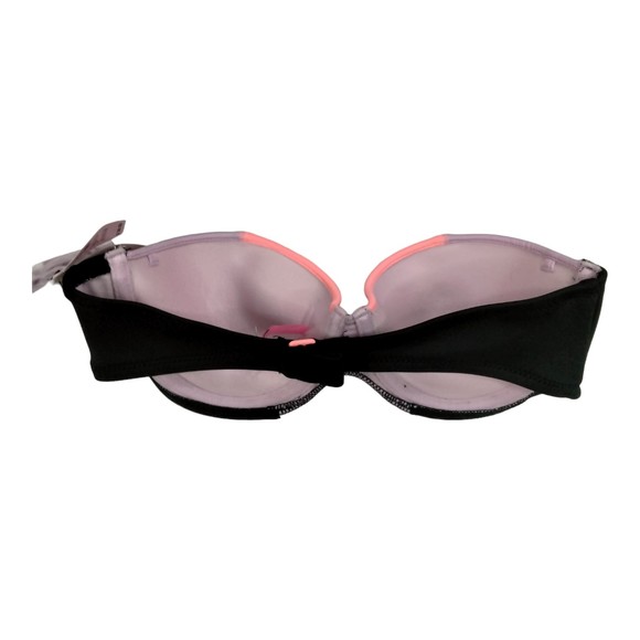 Victoria's Secret 32C The Flirt Bandeau Colorblock Swim Top Z34UN Molded Push Up - Picture 2 of 8